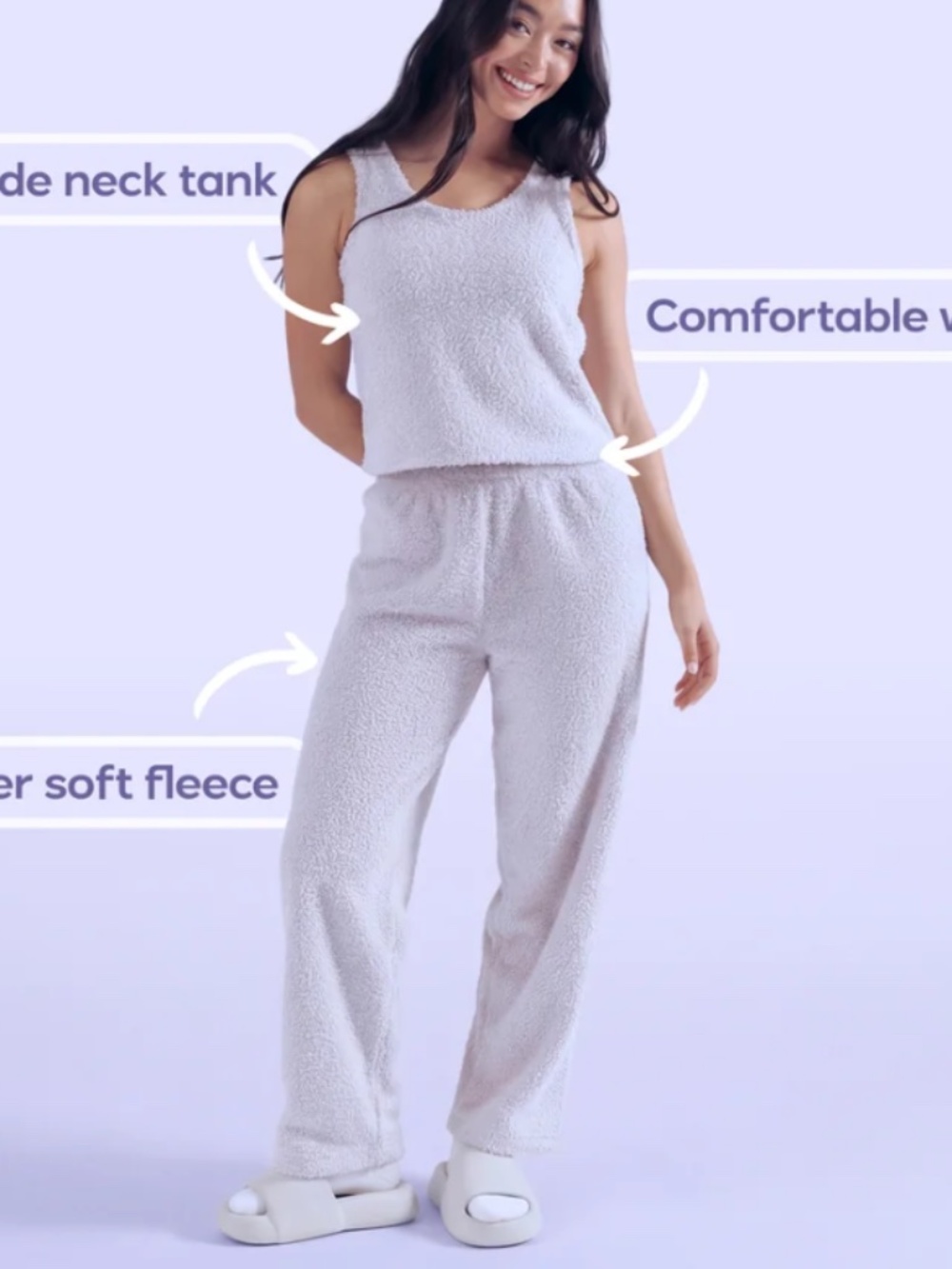 Mellow Sleep Two-Piece Fleece Lounge Set Small Soft Comfy Cozy Lightweight NWT